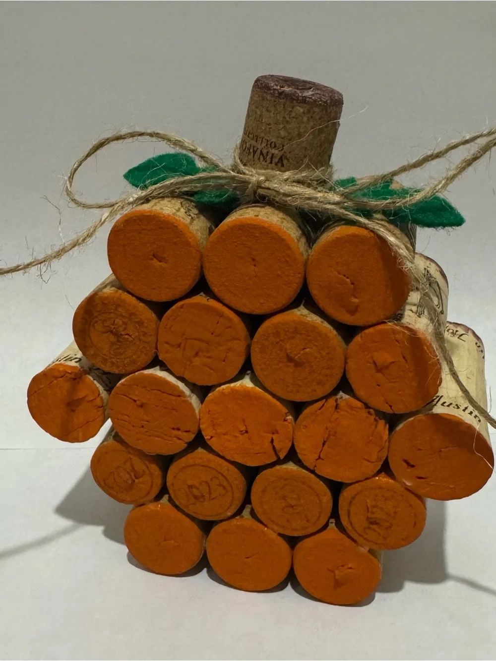 Wine Cork Pumpkins home Party Decor handmade